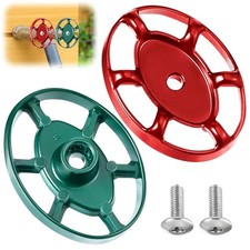 2 Pack Outdoor Faucet Handles, 3/8 in Spigot Handles Compatible Red Green Oval
