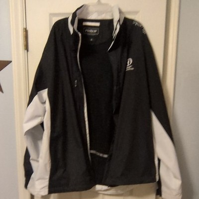 ProQuip Men's XL Black White Windbreaker Jacket 144th St Andrews Open Golf
