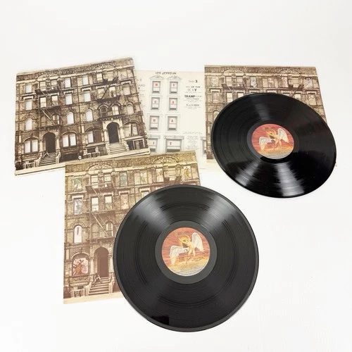 Vintage 1975 Led Zeppelin Swan Song Physical Graffiti Double LP Vinyl Record