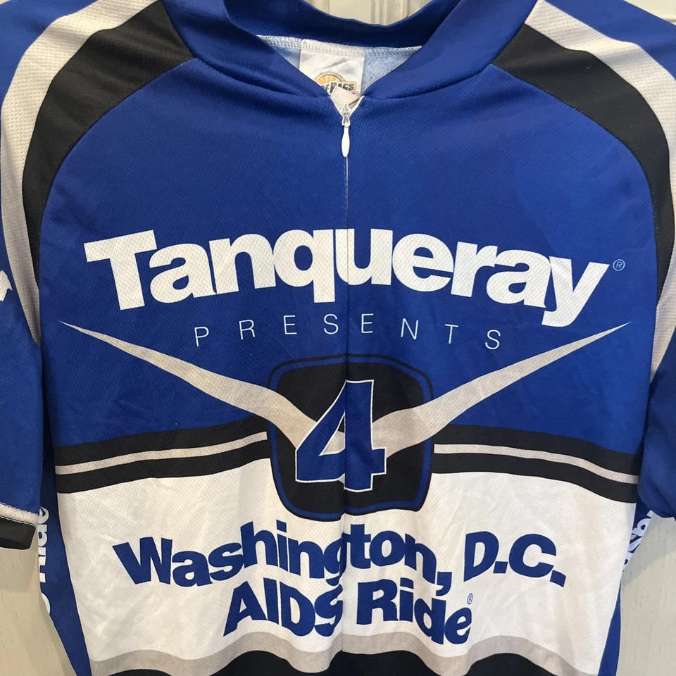 Camiseta deportiva vintage Tanqueray DC AIDS Ride 4 ciclismo ciclismo hombre M paseo trapos Foto 2 de 4