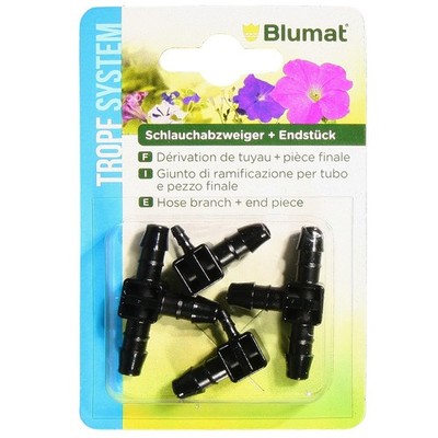 Tropf Blumat  Zubehör Schlauchabzweigung + Endstück - 4er (2+2) Pack