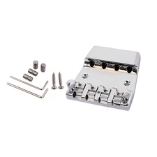 Replace Alloy Chrome Square Shape Bass Bridge for 4 String Rickenbacker Guitar