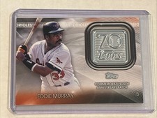2021 Topps Baseball Commemorative 70th Anniversary Patch Eddie Murray Orioles