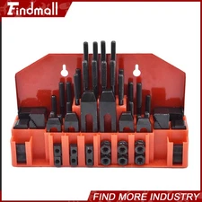 Findmall 58 Piece 7/16" T-Slot Clamping Kit For Mill Set Up 3/8-16