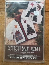 Indygo Junction COTTON BALE JACKET Sewing Pattern  Appliques  Vtg 1994