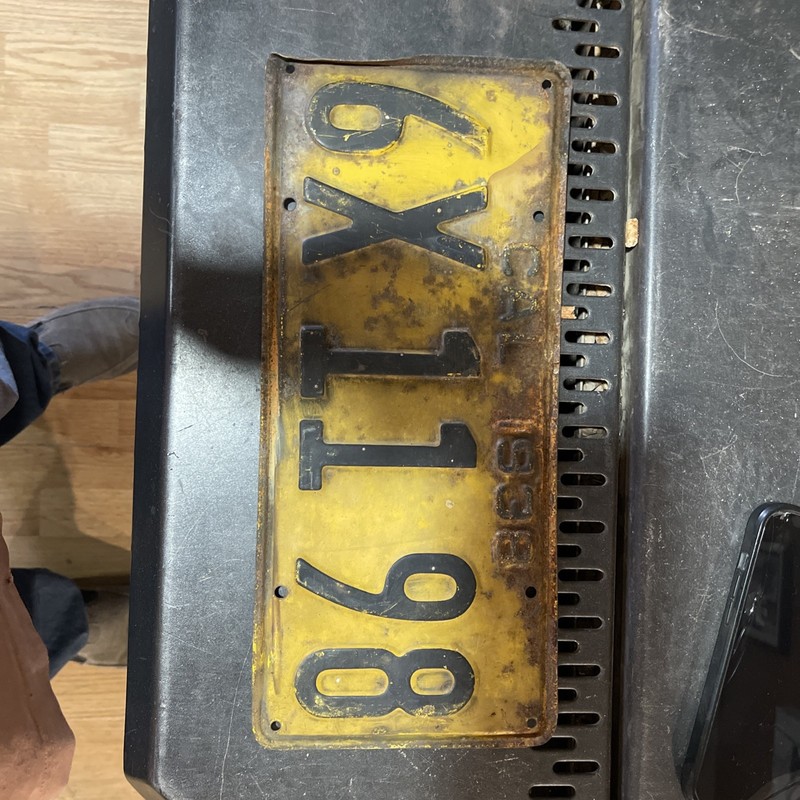 OLD VINTAGE  1938 CALIFORNIA AUTOMOBILE CAR LICENSE PLATE 