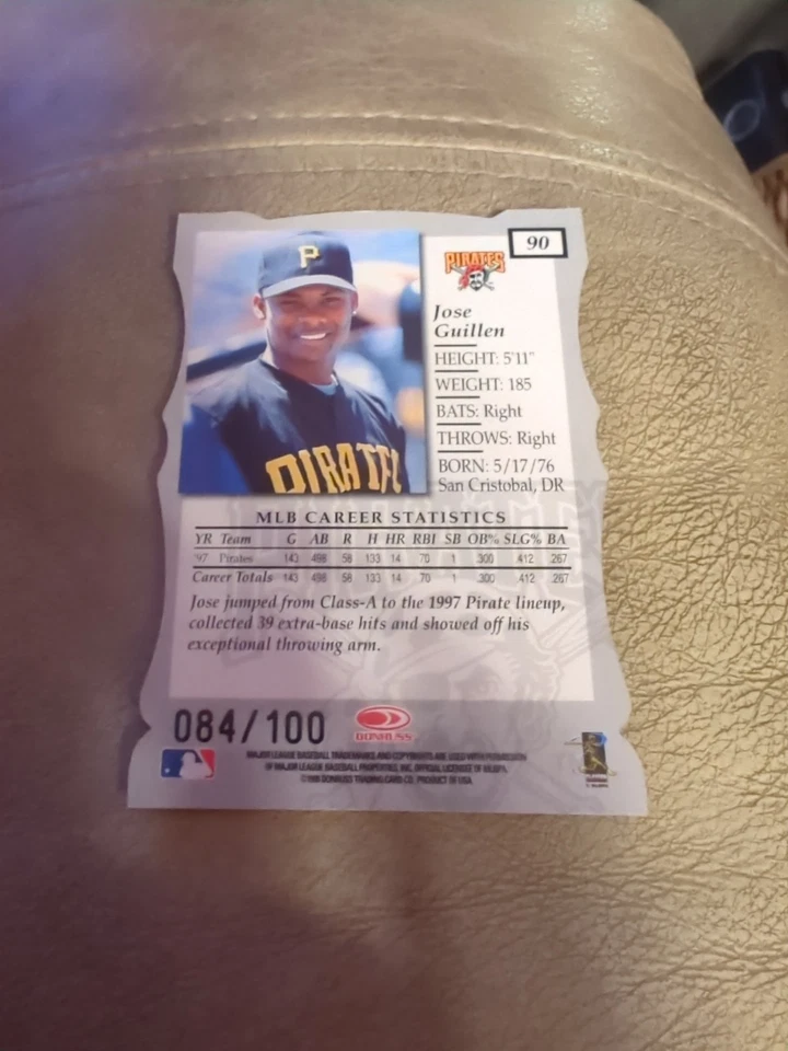 1998 Donruss Elite Status #/100 Jose Guillen #90 - Image 2 of 3