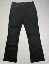 DG2 Diane Gilman Jeans 10 Bootcut Stretch Black