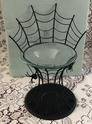 PartyLite SPIDER WEB Aroma Melts Warmer P90456 Tealight Candle Holder Halloween