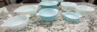 Pyrex Blue Amish Butter Print Cinderella Set 441-442, Bowls 402/403, Cass. 471