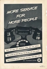 Magazine Ad - 1938 - AT&T / Bell System - More Service