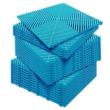 15.7'' x 15.7'' Interlocking Garage Floor Tiles 25/50Pcs Vented Water Drainage