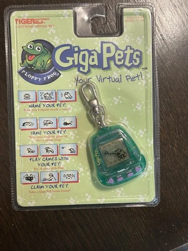 NEW Vintage Giga Pets Floppy Frog 1997 Tiger Electronic Virtual Tamagotchi Nano