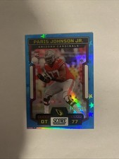 2023 Score Football Rookie Card #399 Paris Johnson JR. Blue Star Parallel /299. rookie card picture