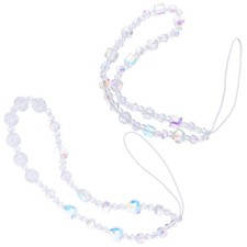2 Pcs Cellphone Charm Strap Mobile Bead Chain School Bag Pendant