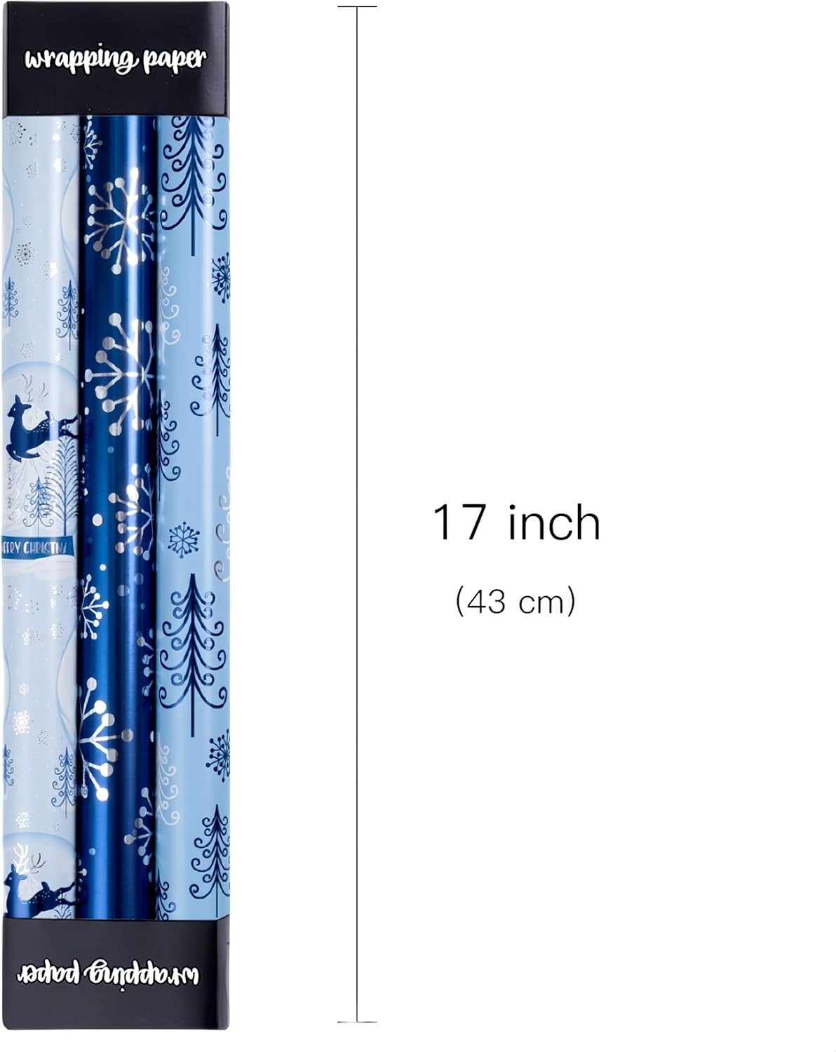 Quality Gift Wrap Paper - 3 Mini Rolls for Christmas & Special Occasions