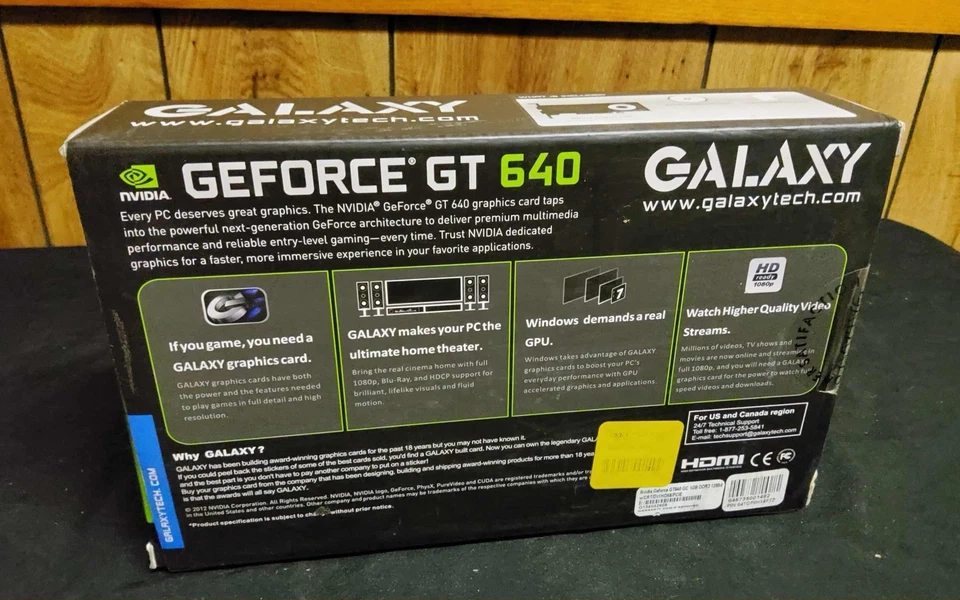 Galaxy Nvidia GeForce GT 640 1GB PCI-E Video Card DVI/HDMI - Image 3 of 3