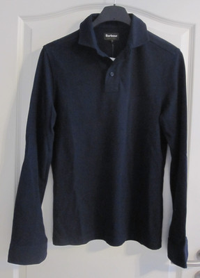 Barbour Herren langarm Poloshirt Blau Gr. S