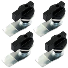 4 Pcs Thumb Operated Offset Cam Locks T-Handle Swing Knob Turn Latch Black