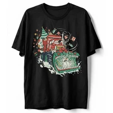 Funny Santa Claus Snow Plow Monster Truck T-Shirt Eating Snowman Christmas Tee