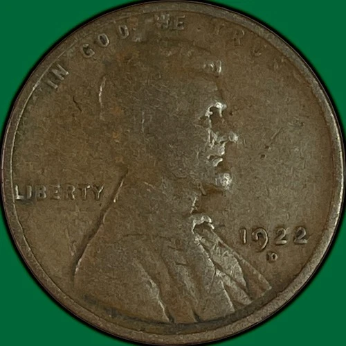 1922-D Lincoln Wheat Cent Fine F Coin #38201