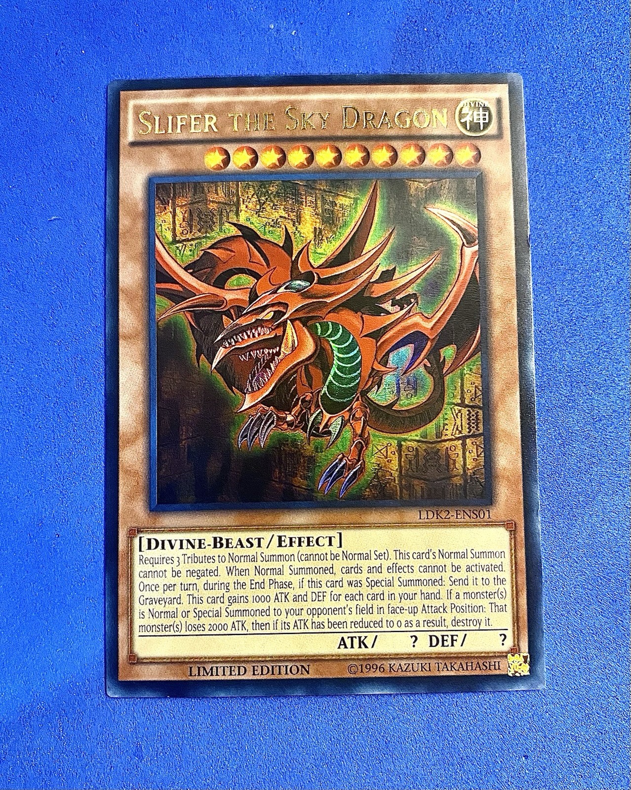 YuGiOh Slifer the Sky Dragon LDK2-ENS01 Ultra Rare Limited NM