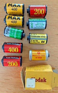 9 Rolls Exposed / Undelvoped 35mm Film Rolls Kodak Fuji Seattle (1 Slide Roll)