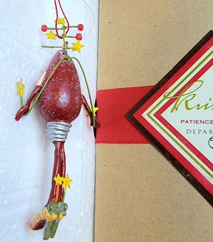 DEPT 56 KRINKLES rote Glühbirne ORNAMENT Box & Verpackungsmaterial siehe Beschreibung - Bild 5 von 5