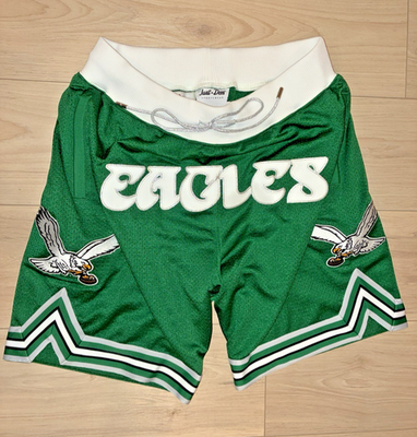 Philadelphia Eagles NFL Throwback Shorts Just Don X Mitchell
