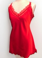 Dreamgirl Red Lingerie Teddy Nighty lace bust size M adjustable straps