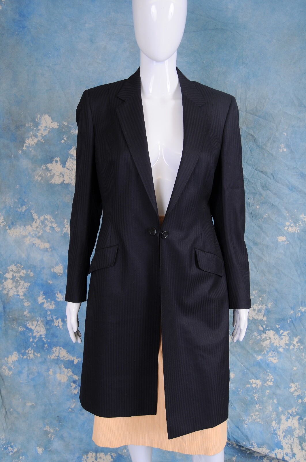 2001 Women's Le Cheval Equestrian Saddleseat show jacket navy tailored M/L eBay