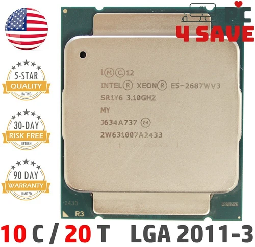 Intel Xeon E5-2687W V3 3.10GHz 10-Core 25MB LGA2011 Server CPU Processor SR1Y6