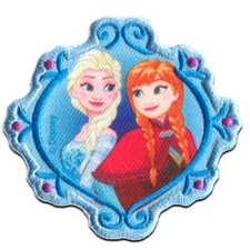 Disney Frozen Iron-On Patch Anna & Elsa w/Embroidered Frame New Free Shipping