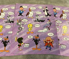 VINTAGE Hallmark Looney Tunes Tweety Bugs Bunny Stickers 4 SHEETS