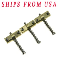 KAISHVintage Compensated Tele Telecaster Bridge Brass Saddles with Chrome Screws