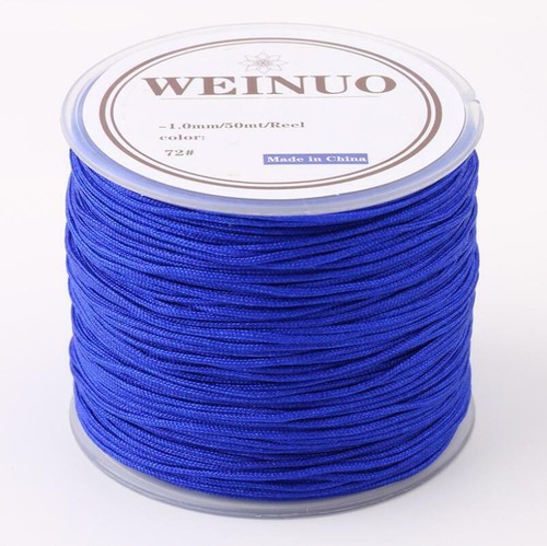 100 m QUALITÀ SUPERIORE cavo in nylon/nodo cinese/perline macramè shamballa 0,8 mm - Foto 15 di 29