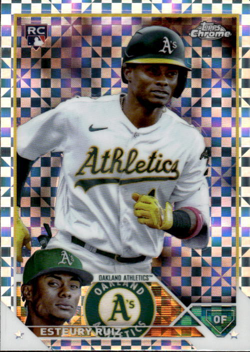 2023 Topps Chrome Esteury Ruiz #99 X-Fractor Oakland Athletics 2C