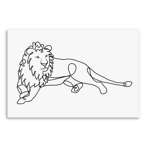 Dibujo de Animales Moderno Arte en Pared Estampado en Lona Minimalista Moda Individual - Imagen 25 de 47