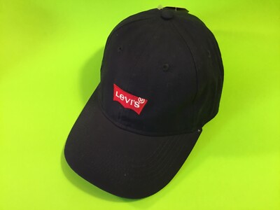 LEVIS Youth Boys Snapback Hat ONE SIZE Dark Blue w/Red Cotton NEW