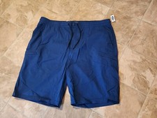 Men's Old Navy Cotton/Nylon Pull On Navy Blue Shorts Size XXL Tall NWT