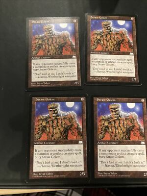 Straw Golem MTG Weatherlight - 4 Card Playset