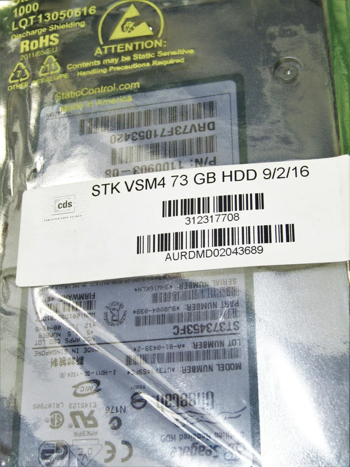 STK StorageTek Seagate 312317708 1100903-08 ST373453FC 73GB 15K 3.5" VSM4 FC HDD - Image 4 of 4