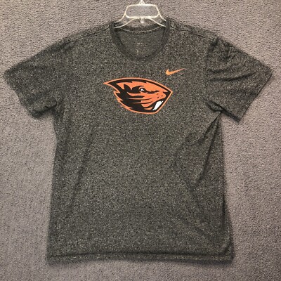 Nike Oregon St Beavers Shirt Men s XL Graphic Athletic Short Sleeve Tee Gray 760