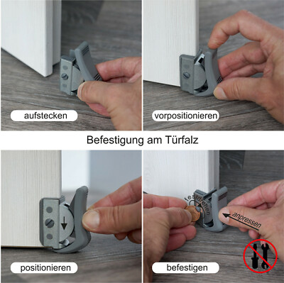 Deutscher Hersteller ClpFlx Mn Türstopper Türfeststeller Türhalter Türkel Ohne Bohren Türkeil ClipFamiy