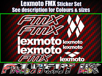 Lexmoto FMX Roller Aufkleber / Decal Set *ALLE FARBEN VERFÜGBAR* 50 125