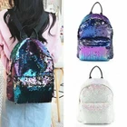 Shiny Sequins School Travel Backpack Glitter Shoulder Handbag Rucksack Girls