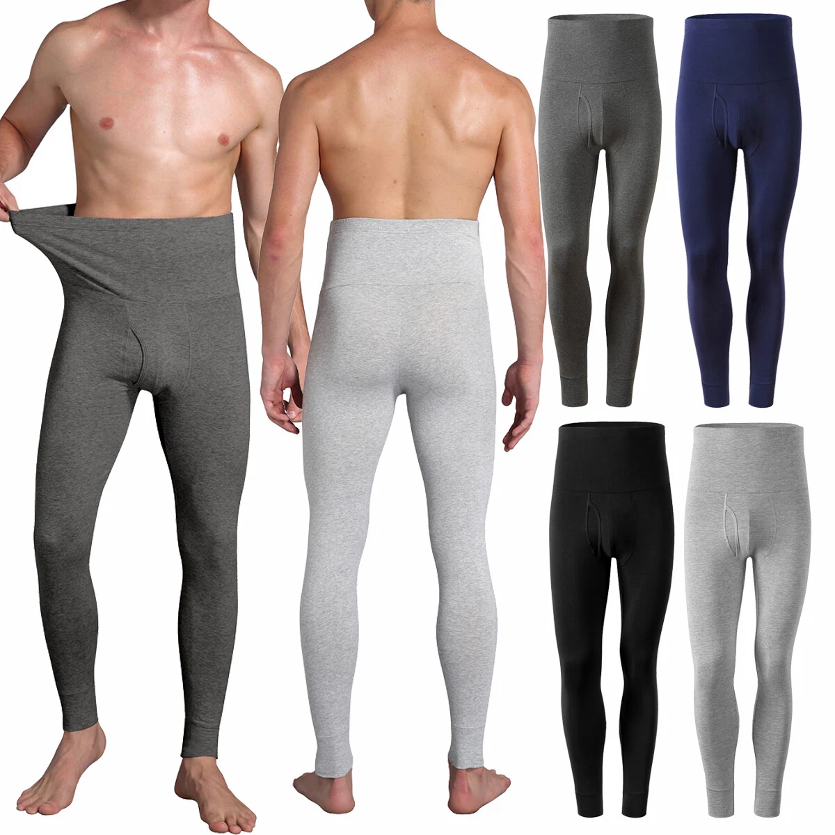 Mens Thermal Long Johns Trouser Warm Underwear Baselayer Base Layer High  Waist