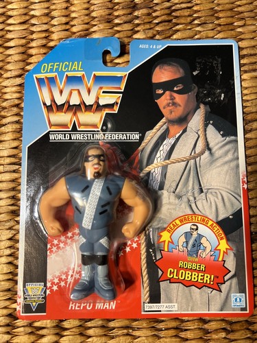 Hasbro WWF WWE Repo Man 1992 Blue Card Action Figu...