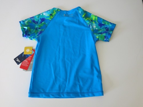 Speedo Brand Girl's XS Turquoise Blue UV Swim Shirt Rash Guard Cover-up - Picture 3 of 3