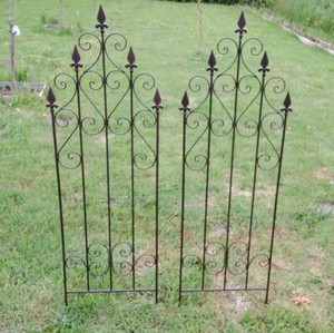 2er Set Steck Rankgitter Metall Antik Landhausstil Garten Zaun Gartendeko Neu Ebay